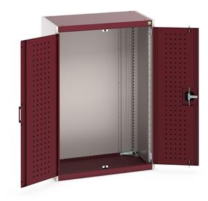 40012055.** cubio cupboard with perfo doors. WxDxH: 800x525x1200mm. RAL 7035/5010 or selected